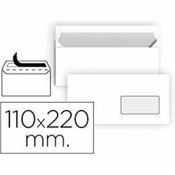 Liderpapel SB87 - Pack de 25 sobres, 110 x 220 mm, color blanco