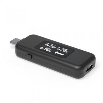 Plugable USB-C 240W Power Meter Tester - Digital Multimeter for Monitoring Voltage and Amperage in USB-C Connections