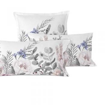 Funda de Almohada Delicate Bouquet 80x80 cm, 100% Algodón, Calidad 150 TC, Fabricada en España