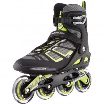 Rollerblade Macroblade 90 Patines en línea, Hombre, MACROBLADE 90, Negro/Verde Lima