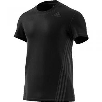 adidas AEROREADY 3 Bandas Camiseta de Entrenamiento de Cuello Redondo, Hombre, Negro