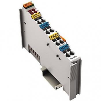 WAGO 750-455 Fieldbus Analogue Module - 4 In / 0 Out, 4-channel analogue input terminal, supports 4 - 20 mA, dimensions: 12 x 100 x 69.8 mm,