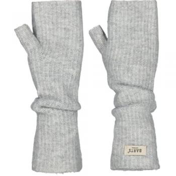 Barts Darty Women's Fingerless Gloves - Heather Grey, Soft and Stretchy