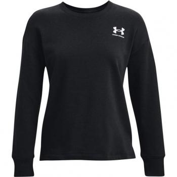 Under Armour Women's Rival Fleece Oversized Crew Sweatshirt, Black, Extra Large