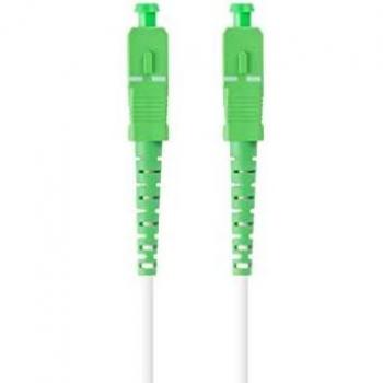 Latiguillo de Fibra Óptica Lanberg 5m SC/APC a SC/APC Simplex Monomodo G657B3 LSZH Blanco