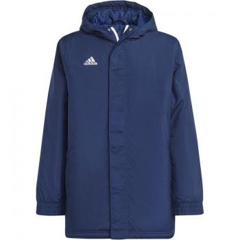 Chaqueta de fútbol adidas entrada 22 infantil, chaqueta de entrenamiento, diseño ligero, material transpirable, cierre con cremallera completa, bolsillos laterales con cremallera, puños y dobladillo elásticos, logotipo de