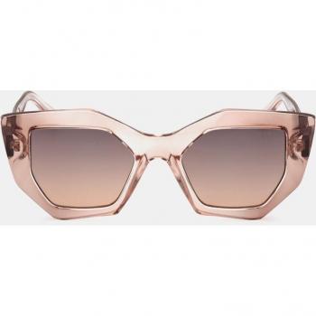 Guess Geometric Light Brown Women's Sunglasses with Gradient Lenses