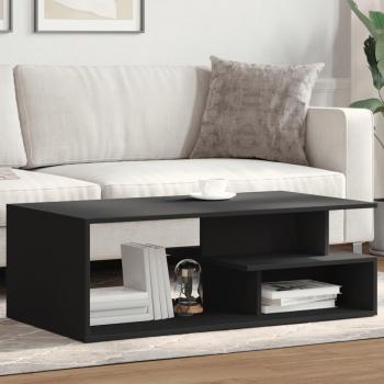 Mesa de salón negra 102x55x35 cm en madera multicapa y madera de ingeniería Vidaxl