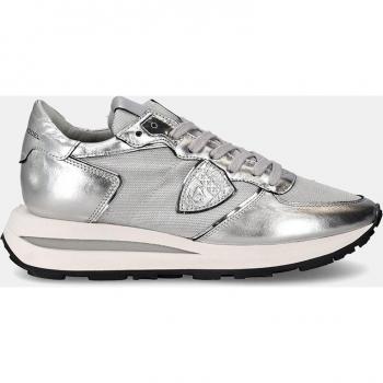Philippe Model Women's Silver Tropez Haute Low Running Sneakers Size 36