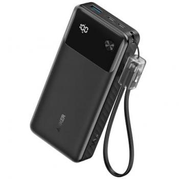 Powerbank Anker 20,000mAh 30W Negro con Carga Rápida Power Delivery