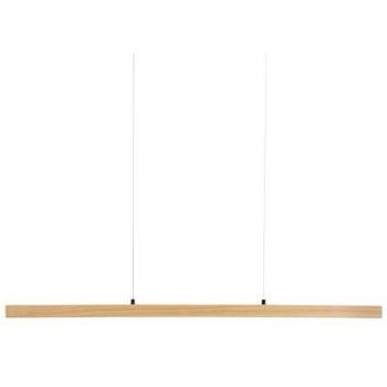 Lámpara Colgante LED Minimalista de Madera de Roble Tono Claro Stewarts