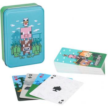 Baraja de naipes Minecraft en caja metálica Paladone