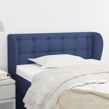 Cabecero de Tela Azul con Orejas 83x23x78/88 cm