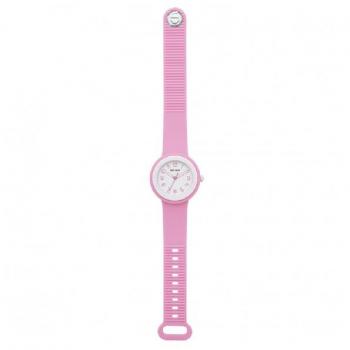 Reloj de mujer Hip Hop Hero Dot HWU1102, color blanco, movimiento de cuarzo, correa de silicona roja