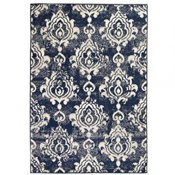 vidaXL Alfombra Moderna Estampado de Cachemir Beige/Azul 80x150cm Decoración