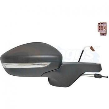 Espejo retrovisor VAN WEZEL 0937804 - Espejo retrovisor de reemplazo, diseño específico para vehículos, incluye soporte de montaje, acabado en negro, cristal convexo para mayor campo de visión, fácil instalación