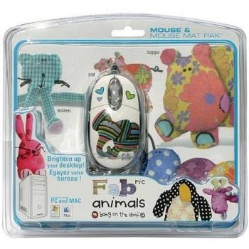 Mad Catz - Set de ratón y alfombrilla, diseño de animales de trapo