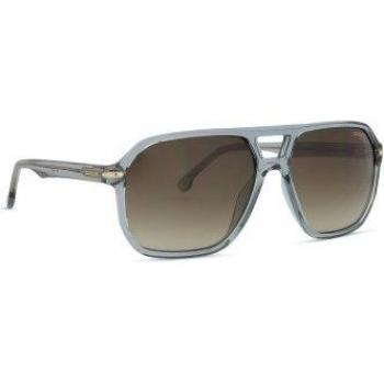Carrera 302/S KB7 HA 59 Square Aviator Sunglasses, Male, Gray, Size: 59 MM, Gray/Brown Gradient